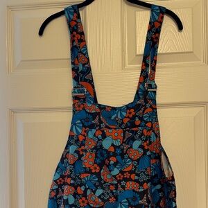 Blue and Orange Floral Jumpsuit